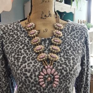Cheekys Brand Pink Victoria Squash Blossom Necklace